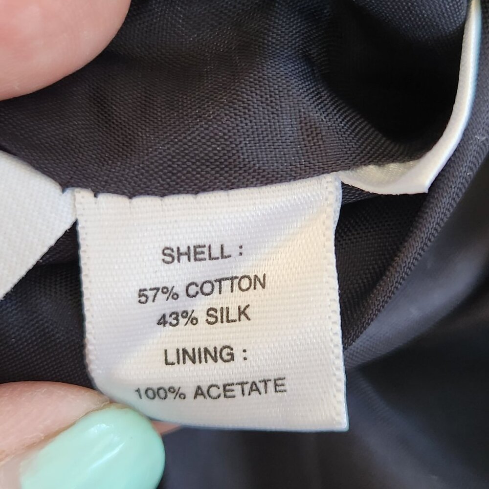 Ann Taylor Pleated Purple Navy Geometric A-Line Skirt Preppy Academic Office - Picture 6 of 8